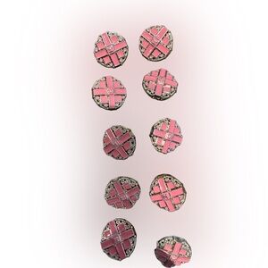 Chanel Pink with Gold Lining Buttons 20MM Set of 10